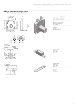2855 Cerradura para puertas correderas Serrure pour portes