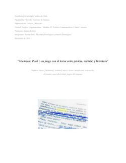 &ldquo;​Muchacha Punk​ o un juego con el lector entre