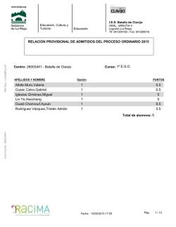 Admitidos - IES Batalla de Clavijo