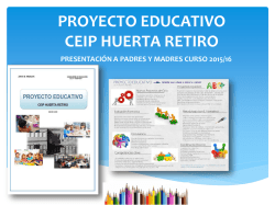 PROYECTO EDUCATIVO CEIP HUERTA RETIRO