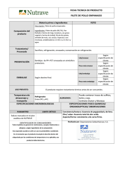 FICHA TECNICA DE PRODUCTO FILETE DE POLLO EMPANADO