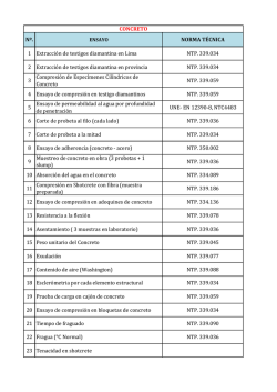 N&ordm;. NORMA T&Eacute;CNICA 1 Extracci&oacute;n de testigos diamantina en Lima