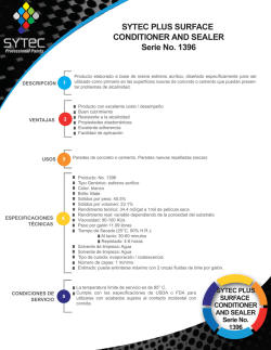 SYTEC PLUS SURFACE CONDITIONER AND SEALER Serie No