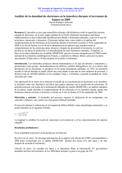 An&aacute;lisis de la densidad de electrones en la ionosfera durante el