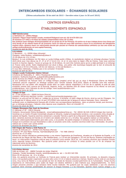 intercambios escolares &ndash; &eacute;changes scolaires centros