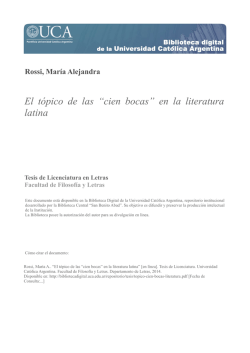 el topico de las cien bocas en la literatura latina