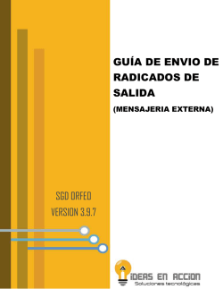 Envios - ORFEO, M&oacute;dulo de validaci&oacute;n
