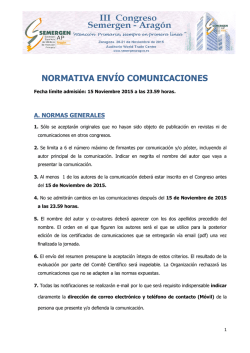 NORMATIVA ENV&Iacute;O COMUNICACIONES