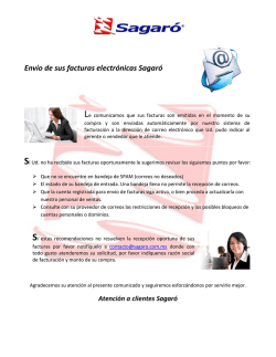 Env&iacute;o de sus facturas electr&oacute;nicas Sagar&oacute;