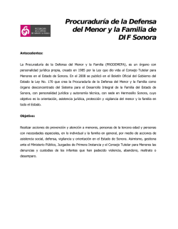 Procuradur&iacute;a de la Defensa del Menor y la Familia de DIF Sonora