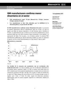 ISM manufacturero confirma menor dinamismo en el sector