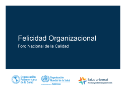 Felicidad Organizacional