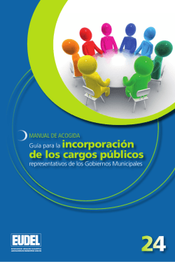 MANUAL DE ACOGIDA. Gu&iacute;a para la incorporaci&oacute;n