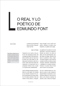 O REAL Y LO PO&Eacute;TICO DE EDMUNDO FONT