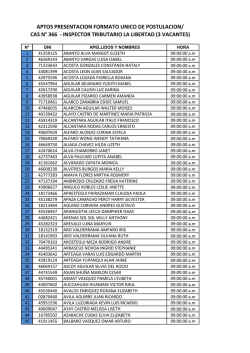 cas n&deg; 366 - inspector tributario la libertad (3 vacantes)
