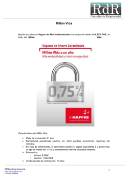 Mill&oacute;n Vida Mapfre &ndash; Seguro de Ahorro Gazantizado