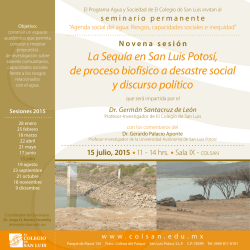 La Sequ&iacute;a en San Luis Potos&iacute;, de proceso biof&iacute;sico a desastre social