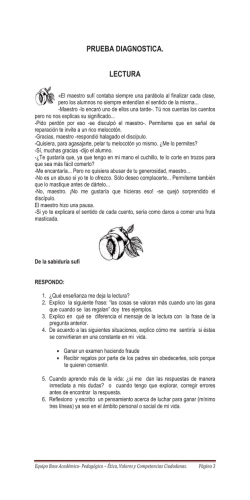 PRUEBA DIAGNOSTICA. LECTURA
