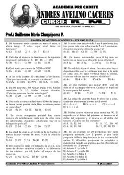 EXAMEN DE APTITUD ACAD&Eacute;MICA - ETS PNP 2015