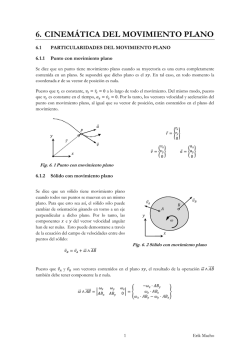 6. CINEM&Aacute;TICA DEL MOVIMIENTO PLANO