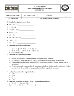 Matem&aacute;ticas 6&deg;,7&deg;,8&deg;,9&deg;,10&deg; y 11