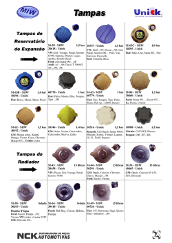 Tampas do Reservat&oacute;rio de Expans&atilde;o Tampas do Radiador