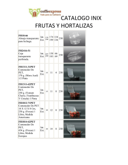 CATALOGO INIX FRUTAS Y HORTALIZAS