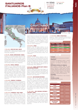 SANTUARIOS ITALIANOS Plan B