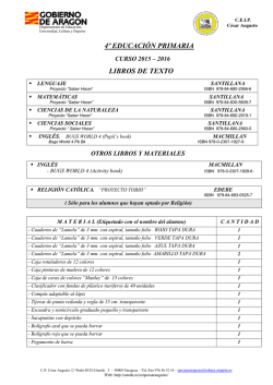 4&ordm; educaci&oacute;n primaria - CEIP C&eacute;sar Augusto