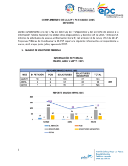 Informe de Solicitudes de Acceso a la Informaci&oacute;n P&uacute;blica