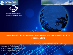 Identificaci&oacute;n del incremento potencial de las lluvias en TABASCO