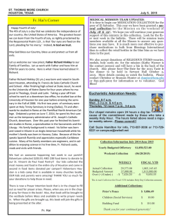 Fr. Hai`s Corner - St. Thomas More Catholic Church and School