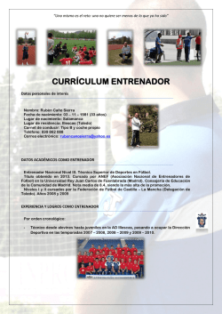 curr&iacute;culum entrenador - futbol chaves