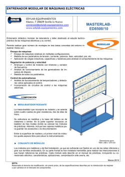Entrenador modular de m&aacute;quinas el&eacute;ctricas