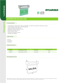 Luminarias Emergencia SALIDA