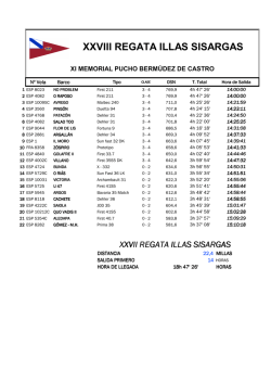 Orden salida Regata Inversa Sisargas 2015