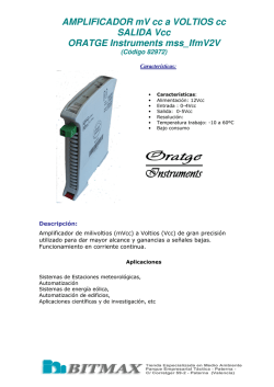 Oratge Amplificador de mV cc a Voltios cc Salida Vcc 82972