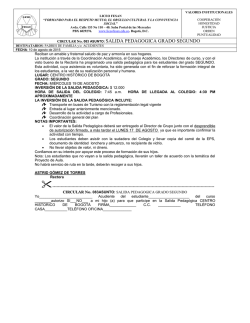 SALIDA PEDAGOGICA GRADO SEGUNDO