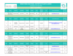 Directorio Nacional de Consultores para Distintivo Punto Limpio