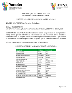 gobierno del estado de yucat&aacute;n secretar&iacute;a de desarrollo social