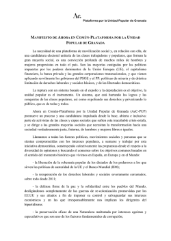 La necesidad de una plataforma de movilizaci&oacute;n social y, en