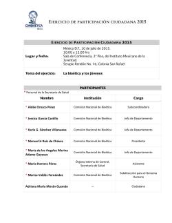 * Aid&eacute;e Orozco P&eacute;rez * Jessica Garc&iacute;a Castillo * Karla G. S&aacute;nchez