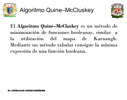 Minimizaci&oacute;n con el algoritmo de Quine & McCluskey