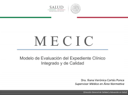 Modelo de Evaluaci&oacute;n del Expediente Cl&iacute;nico Integrado y de Calidad