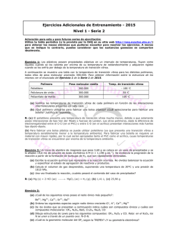Ejercicios Adicionales de Entrenamiento - 2015 Nivel 1
