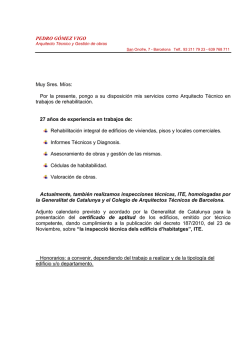 PEDRO G&Oacute;MEZ VIGO Muy Sres. M&iacute;os: Por la presente, pongo a su