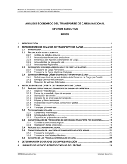 an&aacute;lisis econ&oacute;mico del transporte de carga nacional informe