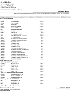 Lista De Precio JH NAILS, C.A