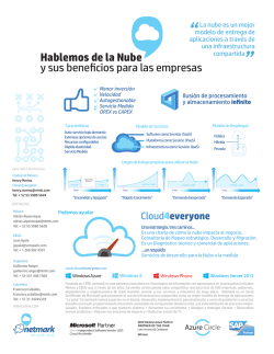 Hablemos de la Nube y sus beneficios para las empresas