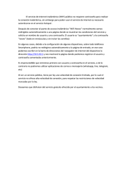 red wifi municipal publica. servicio gratuito